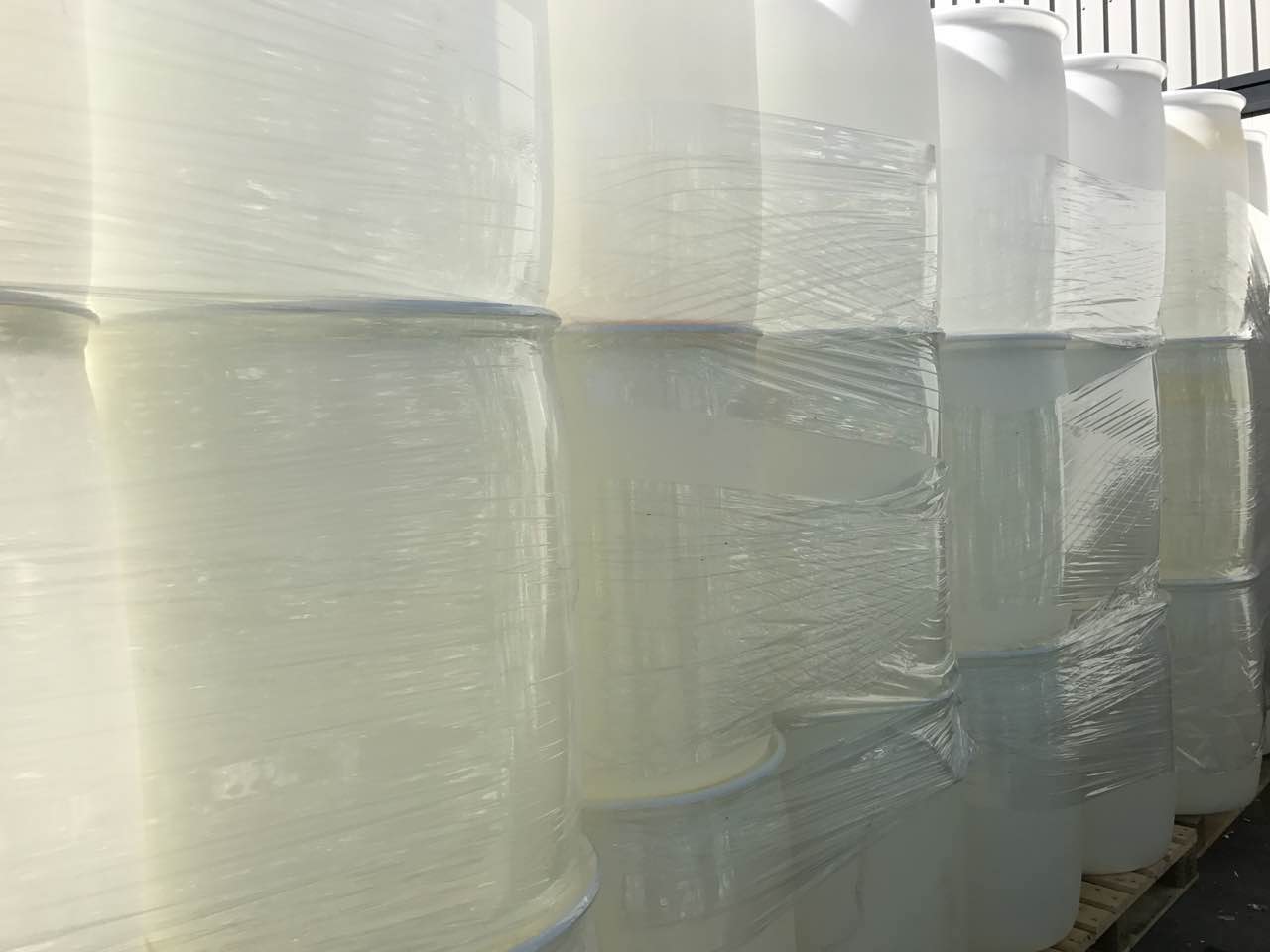 HDPE drums in bales